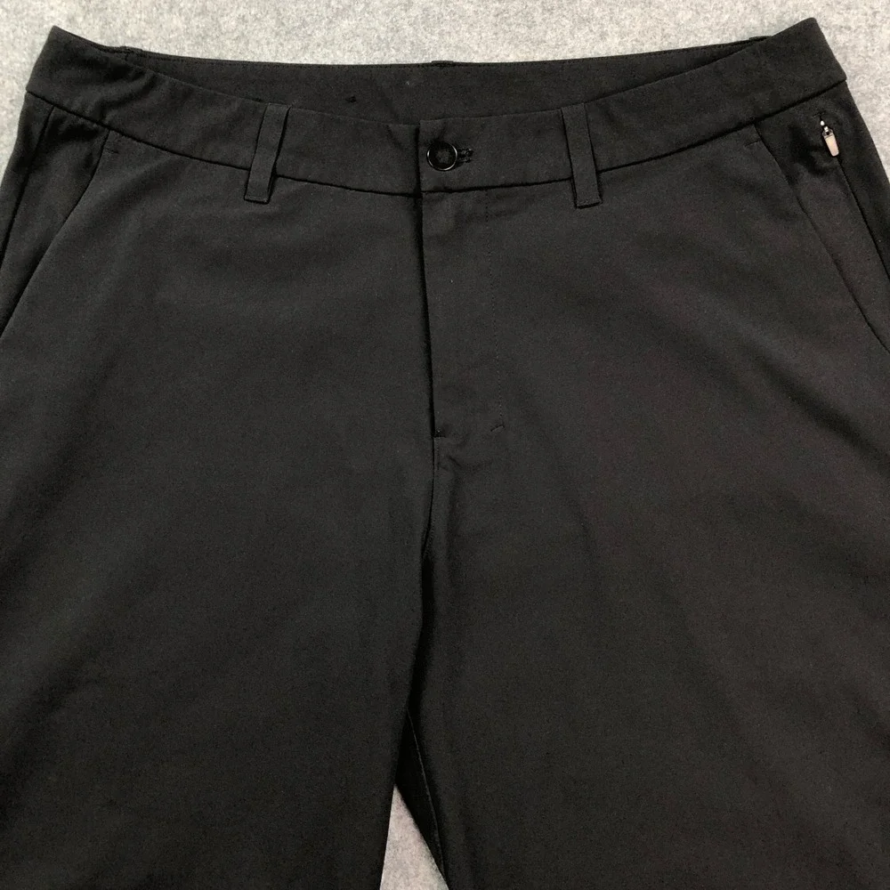 Lululemon Mens Commission Pant 36 Slim Fit Warpstreme Black Style LM5AXVS